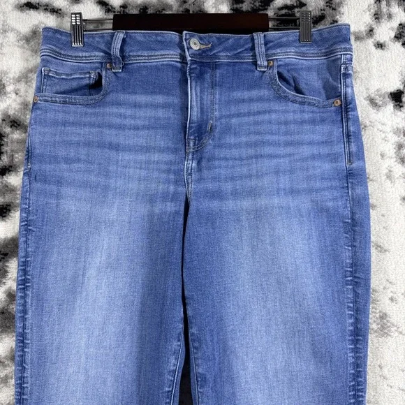 American Eagle Kick Boot Jeans Womens SIze 16 SHORT Hippie Cowgirl Boho Rodeo - Picture 3 of 15